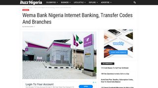 
                            8. Wema Bank Nigeria Internet Banking, Transfer Codes And Branches