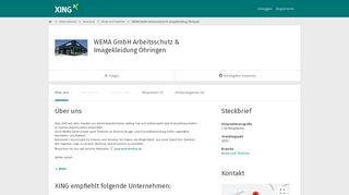 
                            13. WEMA GmbH Arbeitsschutz & Imagekleidung Öhringen als ... - Xing