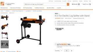 
                            11. WEN 6.5-Ton Electric Log Splitter with Stand-56207 - The Home Depot