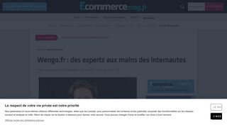 
                            6. Wengo.fr : des experts aux mains des internautes - Ecommerce Mag