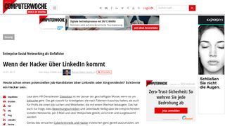 
                            8. Wenn der Hacker über LinkedIn kommt - Computerwoche