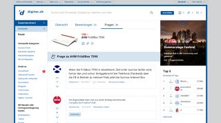 
                            6. Wenn die Fritzbox 7590 in absehbarer Zeit unter sunrise... - digitec