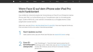 
                            9. Wenn Face ID auf dem iPhone oder iPad Pro nicht funktioniert - Apple ...