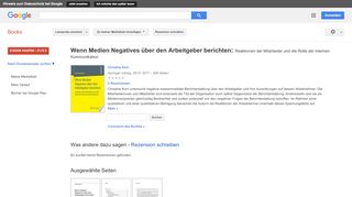 
                            9. Wenn Medien Negatives über den Arbeitgeber berichten: Reaktionen ... - Google Books-Ergebnisseite