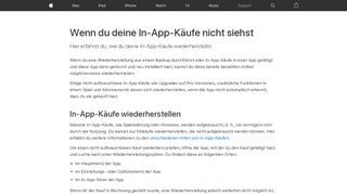 
                            12. Wenn Sie Ihre In-App-Käufe nicht sehen - Apple Support