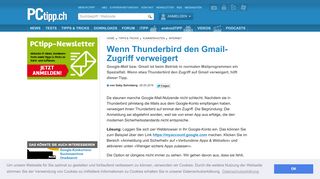 
                            5. Wenn Thunderbird den Gmail-Zugriff verweigert - PCtipp.ch