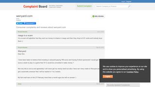 
                            13. wenyard.com Complaints