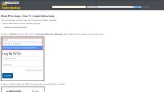 
                            10. Wepa Print Away - How To - Login Instructions