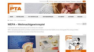 
                            7. WEPA – Weihnachtgewinnspiel - Das PTA Magazin