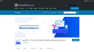 
                            6. wePOS – Point Of Sale(POS) for WooCommerce | WordPress.org