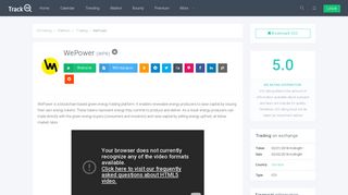 
                            12. WePower (WPR) ICO information and rating | TrackICO
