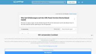 
                            9. Wer hat Erfahrungen mit der GfK Panel Service Deutschland GmbH ...