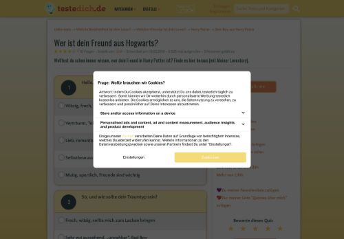 
                            8. Wer ist dein Freund aus Hogwarts? - Teste Dich