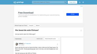 
                            7. Wer kennt die seite Flirtuna? (Computer, Website) - Gutefrage