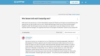 
                            2. Wer kennt sich mit Crazyslip aus? (Internet, Geld, anonym) - Gutefrage