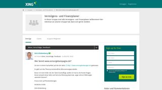 
                            10. Wer kennt www.vorsorgekampagne.de? - Vermögens- und ... - Xing