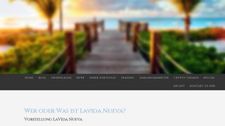 
                            8. Wer oder Was ist Lavida Nueva? - intelligent-investings Webseite!