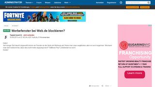 
                            10. Werbefenster bei Web.de blockieren - Administrator