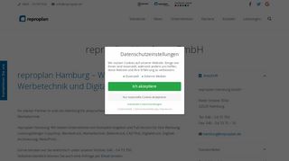 
                            8. Werbetechnik, Werbedruck, Digitaldruck | reproplan Hamburg
