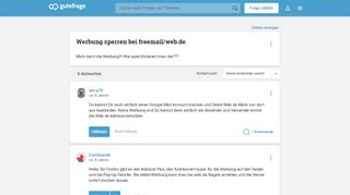 
                            8. Werbung sperren bei freemail/web.de (Google, E-Mail, Post) - Gutefrage