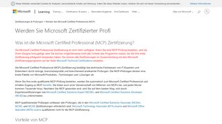 
                            3. Werden Sie Microsoft Certified Professional | MCP | Microsof