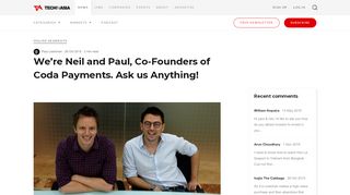 
                            11. We're Neil and Paul, Co-Founders of Coda Payments. Ask ...