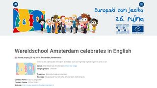 
                            4. Wereldschool Amsterdam celebrates in English