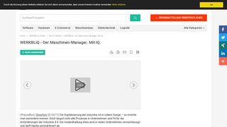 
                            10. WERKBLiQ - Der Maschinen-Manager. Mit IQ. - WERKBLiQ GmbH ...