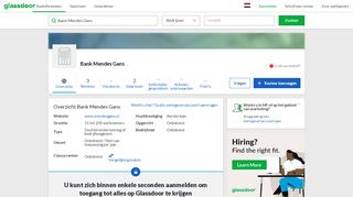 
                            8. Werken bij Bank Mendes Gans | Glassdoor.nl