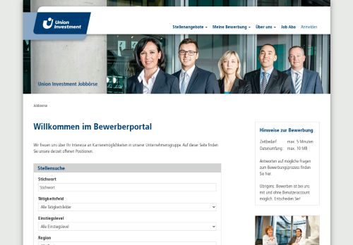 
                            13. Werkstudent (m/w) Vorstandsstab/Gremien - Union Investment: Jobbörse