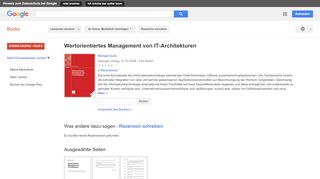 
                            4. Wertorientiertes Management von IT-Architekturen