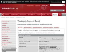 
                            7. Wertpapierkonto + Depot - bankdirekt.at