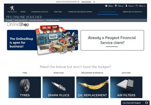 
                            5. Wesbank Online Voucher | Peugeot South Africa