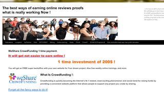 
                            13. WeShare CrowdFunding 1 time payment. | The best ways of earning ...