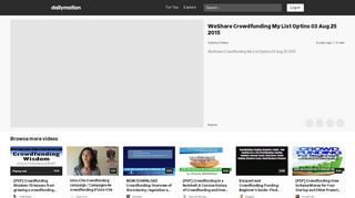 
                            12. WeShare Crowdfunding My List Optins 03 Aug 25 2015 - video ...