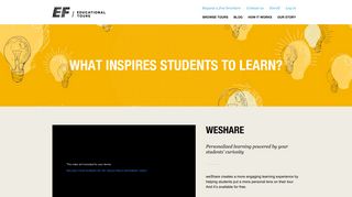 
                            3. weShare Personalized Learning Experience | EF Educational Tours