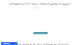 
                            9. WESHARE SUCCESS/BOBL a sister concern of wazzub - Home