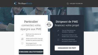 
                            1. WeShareBonds plateforme de crowdfunding, page d'inscription