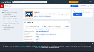 
                            10. WeSpeke | Crunchbase
