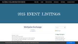 
                            7. WeSpeke Exchange - Global Collaboration Week