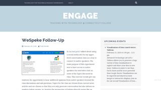 
                            4. WeSpeke Follow-Up – Engage