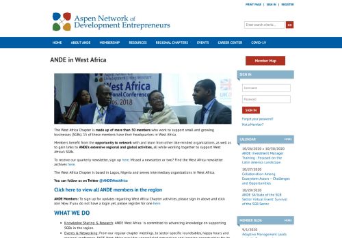 
                            10. West Africa - Aspen Network of Development Entrepreneurs (ANDE)