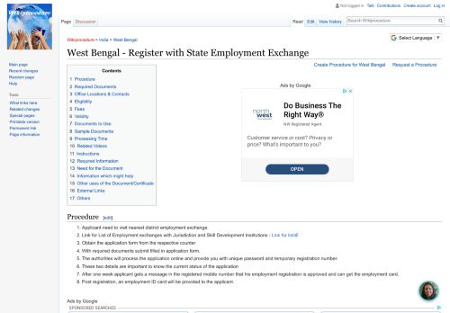 
                            6. West Bengal - Register with State Employment Exchange
