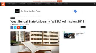 
                            6. West Bengal State University (WBSU) Admission 2018 | AglaSem ...