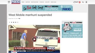 
                            10. West Mobile manhunt suspended | | fox10tv.com