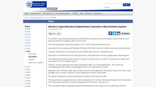 
                            5. Western Cape Education Department Launches e-Recruitment System