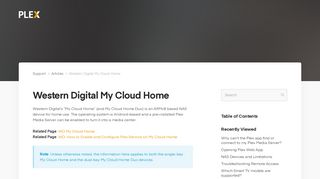 
                            7. Western Digital My Cloud Home | Plex Support
