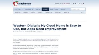 
                            8. Western Digital My Cloud Home Review - MacRumors