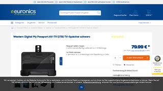 
                            10. Western Digital My Passport AV-TV (1TB) TV-Speicher schwarz ...