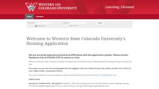 
                            3. Western State Colorado University's Housing Application